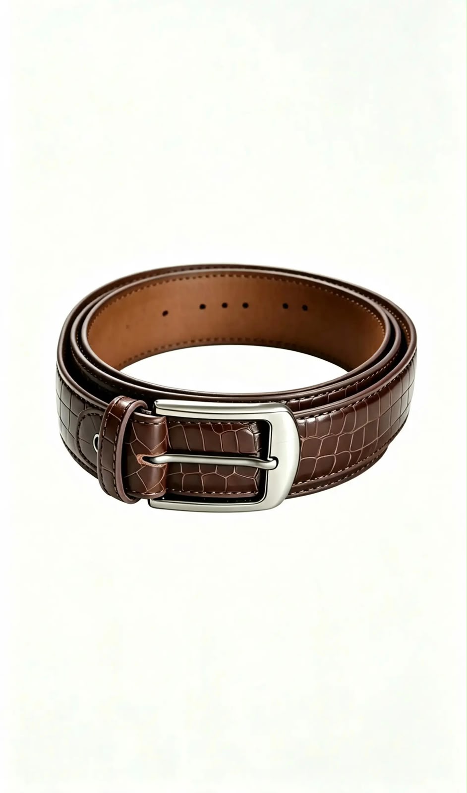 CROCO LEATHER BELT
